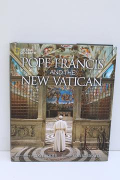 catalog photo of Pope Francis and the New Vatican, big National Geographic book w/ tons of photos 