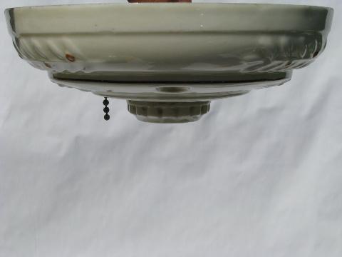 photo of Porcelier ironstone china, antique electric ceiling light fixture, 1920s vintage #3