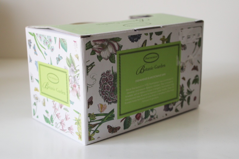 photo of Portmeirion Botanic Garden Pansy mug & coaster set in original box, pansies floral print  #3
