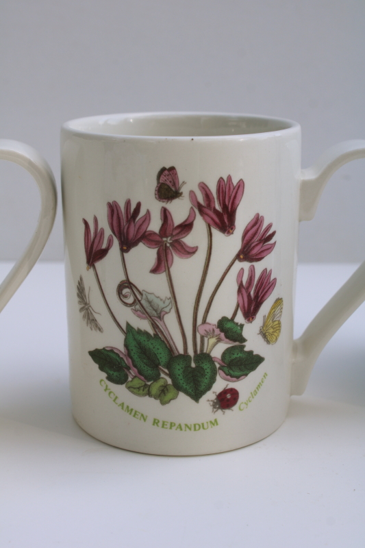 photo of Portmeirion Botanic Garden mugs set, forget me not, daisy, cyclamen, speedwell  #4