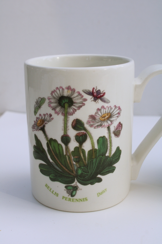 photo of Portmeirion Botanic Garden mugs set, forget me not, daisy, cyclamen, speedwell  #5