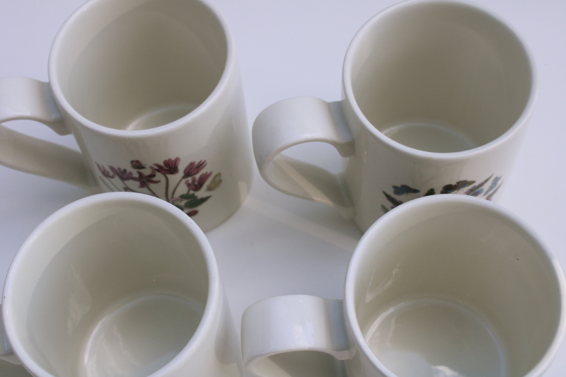 photo of Portmeirion Botanic Garden mugs set, forget me not, daisy, cyclamen, speedwell  #7