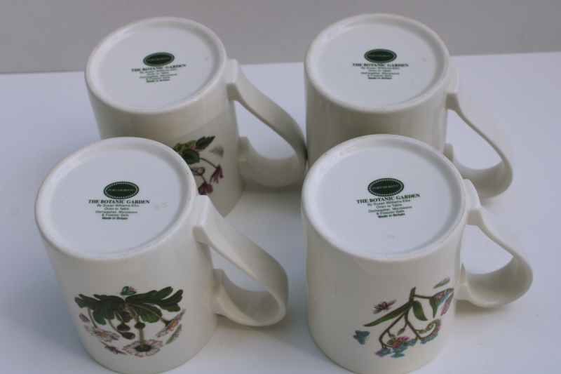 photo of Portmeirion Botanic Garden mugs set, forget me not, daisy, cyclamen, speedwell  #8