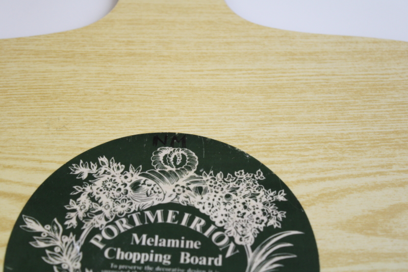 photo of Portmeirion Pomona botanical print apple melamine wood grain cutting board or serving tray #5