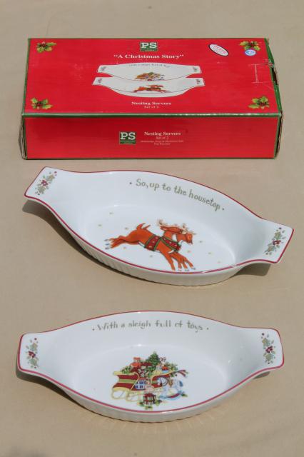 photo of Portmeirion Studio Christmas Story holiday nesting gratin dishes w/ Santa Claus #1