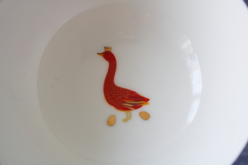 photo of Portmeirion china candy dish, Sara Miller winter holiday geese pattern  #2