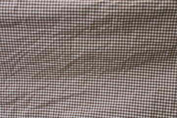 catalog photo of Pottery Barn Kids brown gingham checked cotton fitted sheet twin size, cottage chic