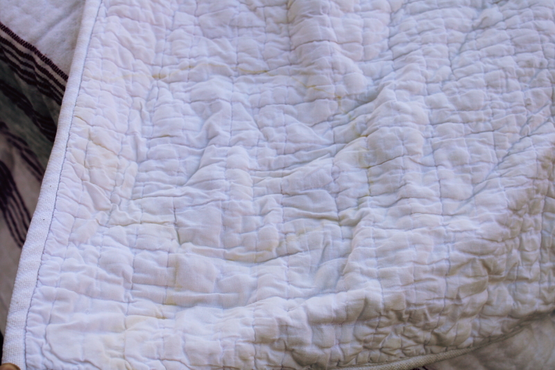 photo of Pottery Barn all cotton homespun weave bedspread comforter barn red stripe vintage country style  #4