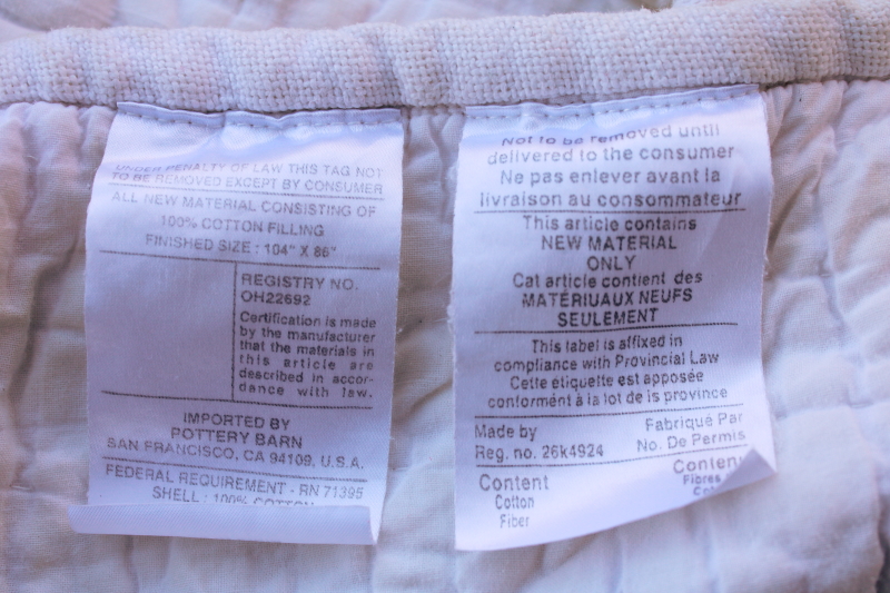 photo of Pottery Barn all cotton homespun weave bedspread comforter barn red stripe vintage country style  #13