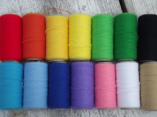 photo of Pretty Punch yarn punch needle embroidery yarn, funky retro colors!  #1