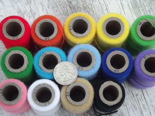 photo of Pretty Punch yarn punch needle embroidery yarn, funky retro colors!  #2