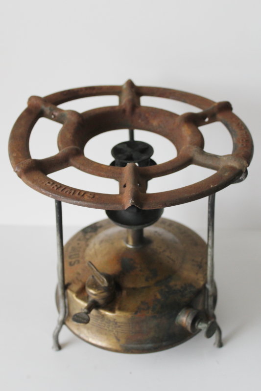 photo of Primus stove Number 1, made in Sweden vintage brass camp stove for restoration or parts  #1