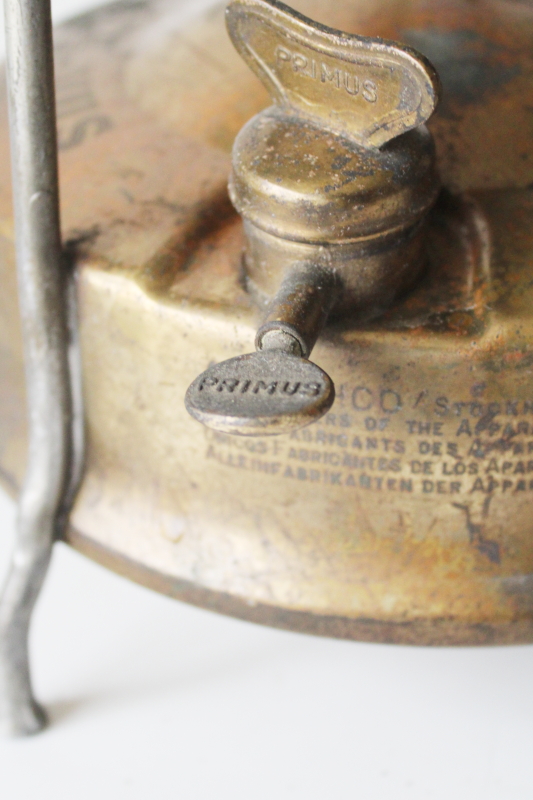 photo of Primus stove Number 1, made in Sweden vintage brass camp stove for restoration or parts  #3