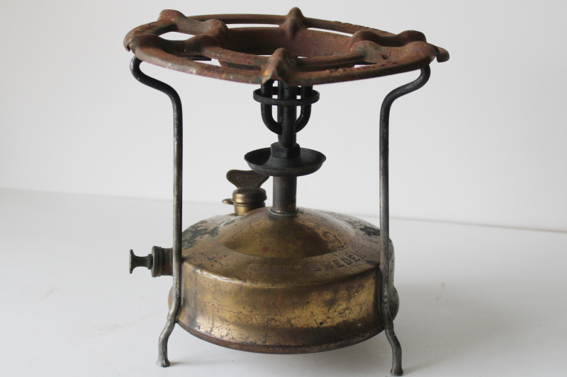 photo of Primus stove Number 1, made in Sweden vintage brass camp stove for restoration or parts  #7