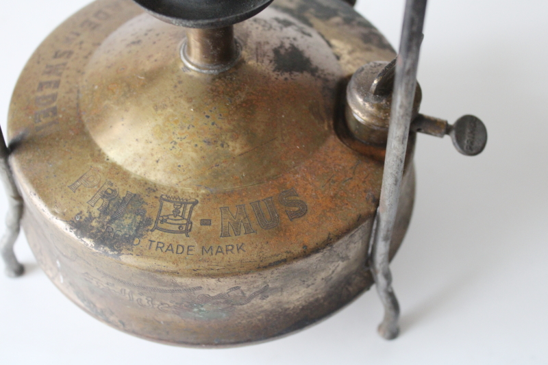 photo of Primus stove Number 1, made in Sweden vintage brass camp stove for restoration or parts  #8