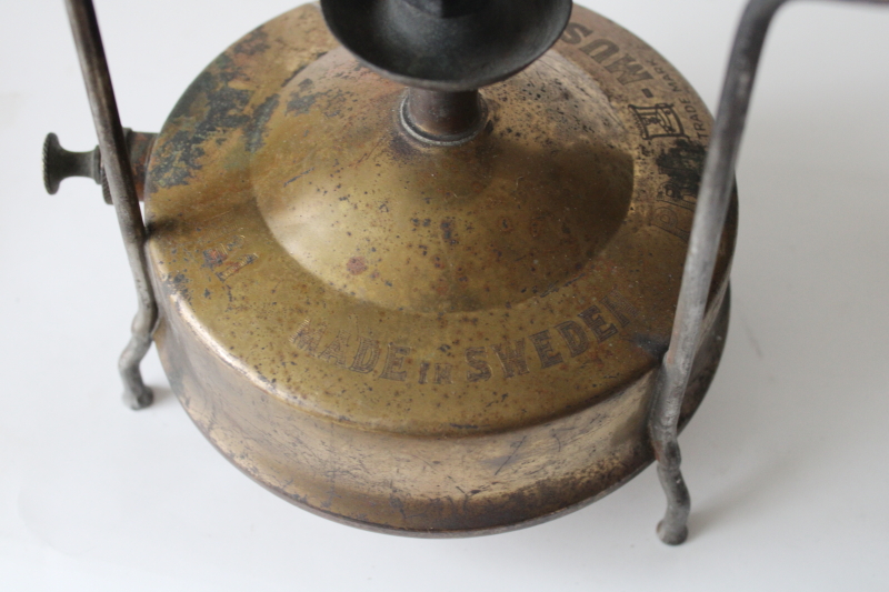photo of Primus stove Number 1, made in Sweden vintage brass camp stove for restoration or parts  #9