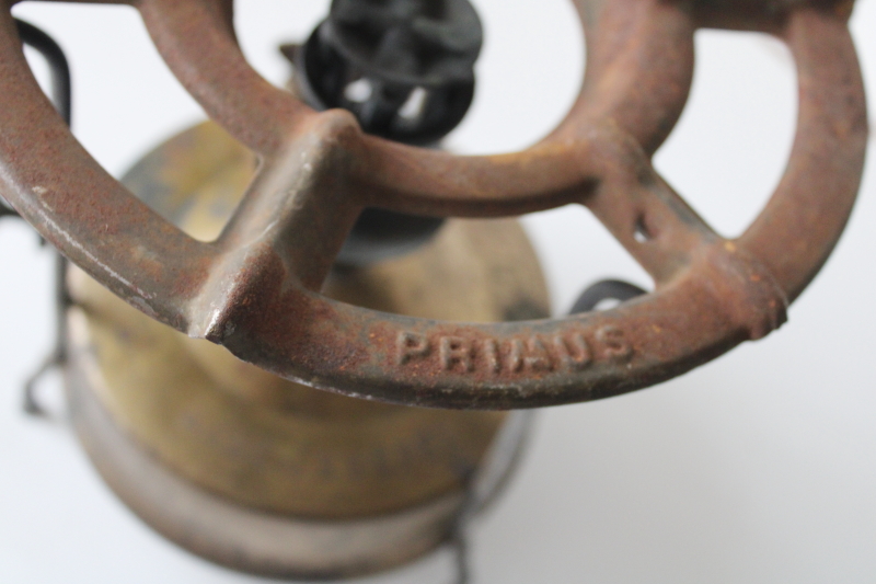 photo of Primus stove Number 1, made in Sweden vintage brass camp stove for restoration or parts  #11