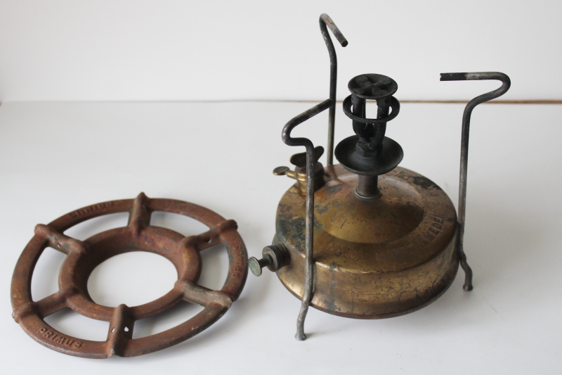 photo of Primus stove Number 1, made in Sweden vintage brass camp stove for restoration or parts  #12