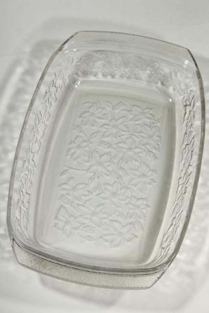 photo of Princess House Fantasia floral glass oven ware, large baking pan casserole #1