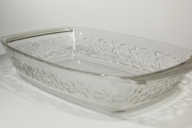 photo of Princess House Fantasia floral glass oven ware, large baking pan casserole #3