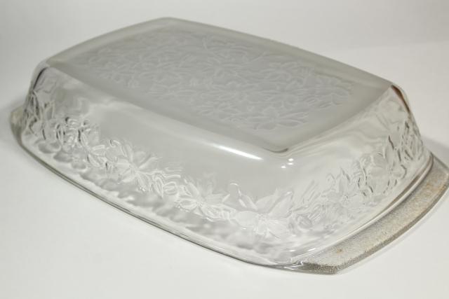 photo of Princess House Fantasia floral glass oven ware, large baking pan casserole #8