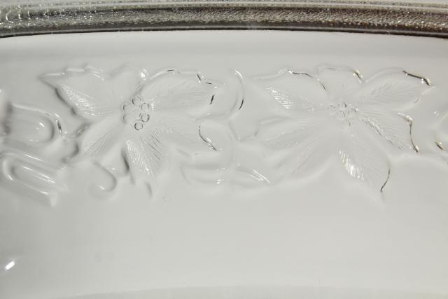 photo of Princess House Fantasia floral glass oven ware, large baking pan casserole #10