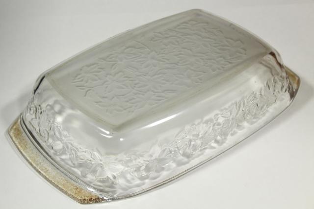 photo of Princess House Fantasia floral glass oven ware, large baking pan casserole #2