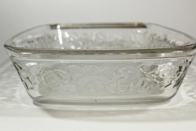 photo of Princess House Fantasia floral glass oven ware, large baking pan casserole #6