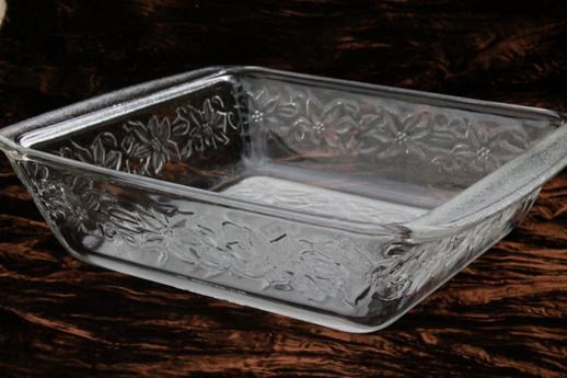 photo of Princess House Fantasia floral pattern glass square baker, 8 x 8 baking pan #1