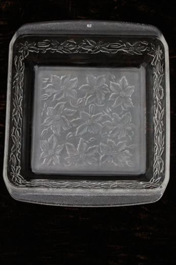 photo of Princess House Fantasia floral pattern glass square baker, 8 x 8 baking pan #4