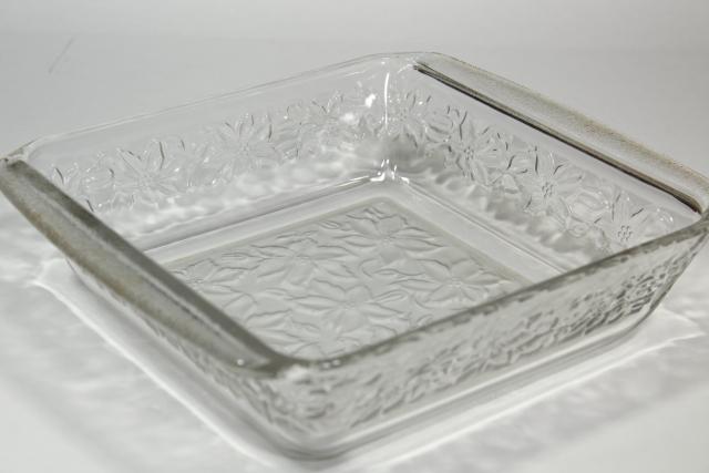 photo of Princess House Fantasia floral pattern oven proof glass square cake baking pan #2