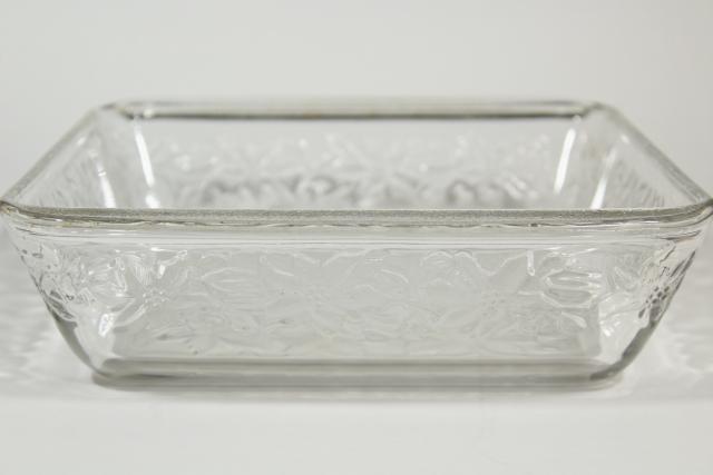 photo of Princess House Fantasia floral pattern oven proof glass square cake baking pan #6