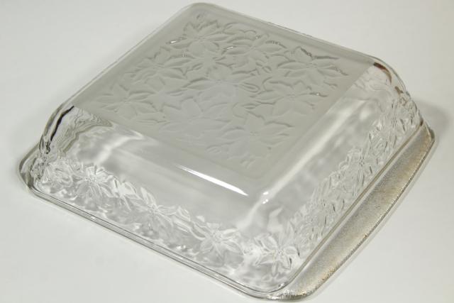 photo of Princess House Fantasia floral pattern oven proof glass square cake baking pan #8