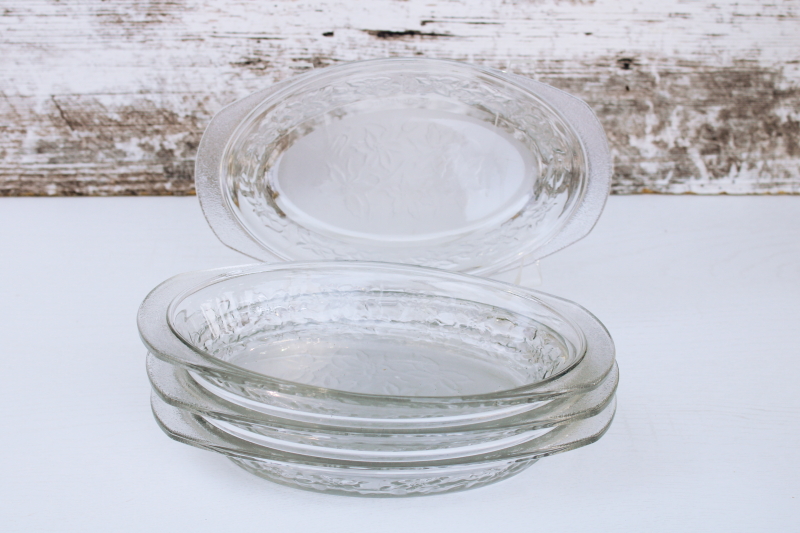 photo of Princess House Fantasia pattern glass gratins, individual casserole dishes set of four #4