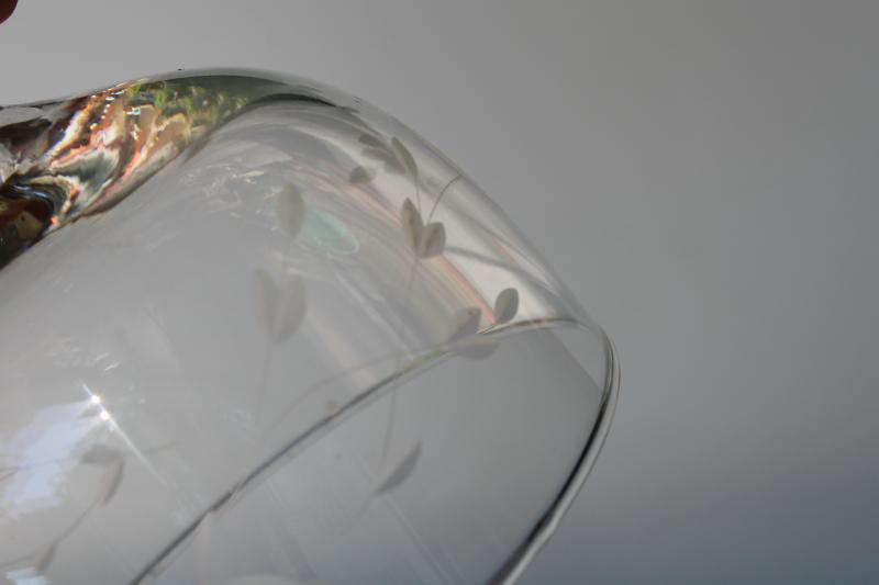 photo of Princess House Heritage round covered butter dish, crystal clear etched glass dome & plate #4