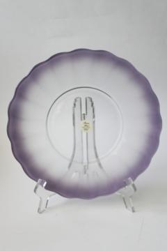 catalog photo of Princess House cottage tulip go along glass plate lavender purple pastel ruffle rim