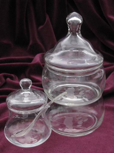 photo of Princess House heritage mustard pot condiment jar and stack dishes w/ lid #1