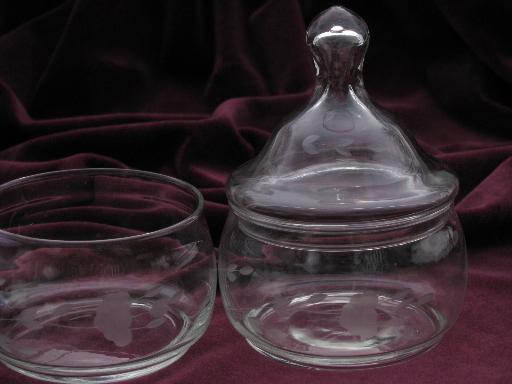 photo of Princess House heritage mustard pot condiment jar and stack dishes w/ lid #2