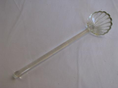 photo of Princess House heritage pattern etched glass mayonnaise, plate, spoon #4