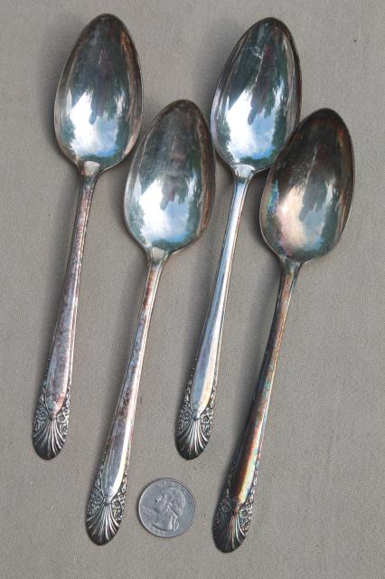 photo of Princess pattern Crown silverware, vintage silverplate flatware luncheon set for 4  #7