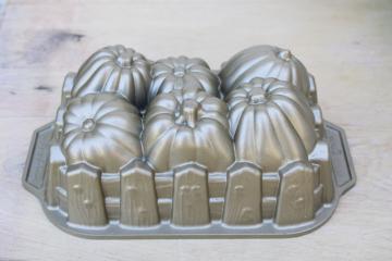 catalog photo of Pumpkin Harvest Nordic Ware loaf pan for quick bread, spice cake fall baking