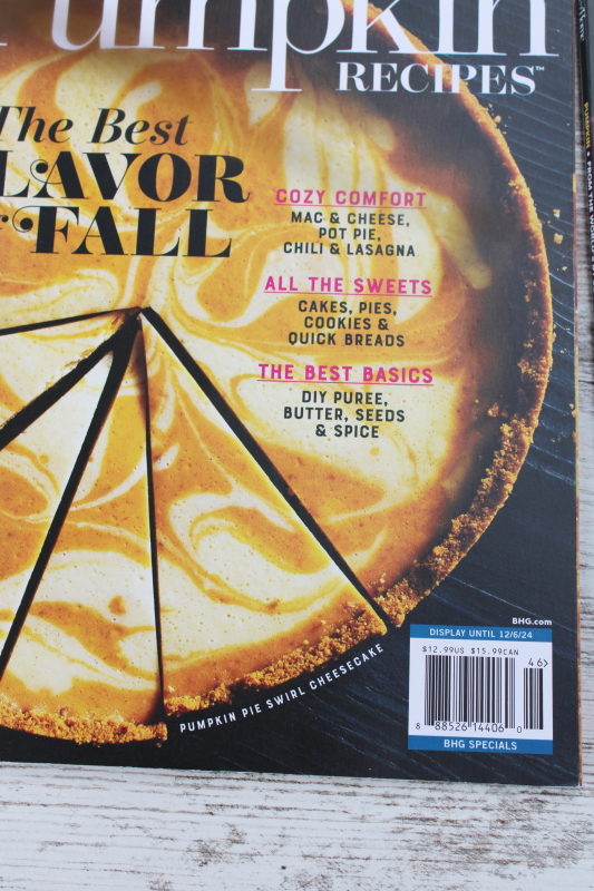 photo of Pumpkin Recipes fall season home baking magazine specials BH&G, Taste of Home  #2