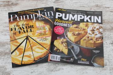 catalog photo of Pumpkin Recipes fall season home baking magazine specials BH&G, Taste of Home 
