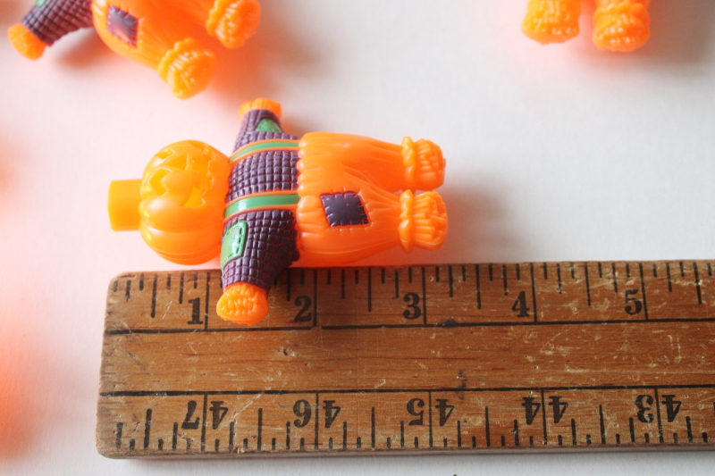 photo of Pumpkin scarecrow Halloween mini lights, jack o lantern man plastic blow mold light covers vintage Kmart #3