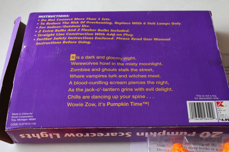 photo of Pumpkin scarecrow Halloween mini lights, jack o lantern man plastic blow mold light covers vintage Kmart #5