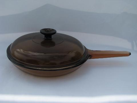 photo of Pyrex / Corning translucent glass Visions saute pan skillet #1