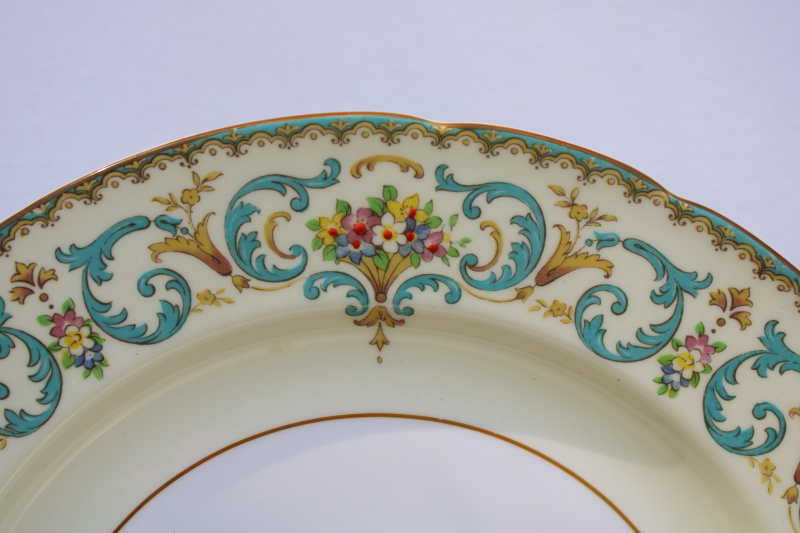 photo of Queen Anne Paragon fine bone china dinner plates & salad plates service for 4, vintage dinnerware  #3