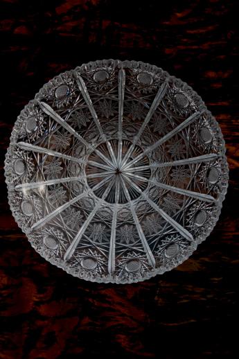 photo of Queen Lace vintage Bohemia crystal glass bowl, Queen's lace star flower glass #3