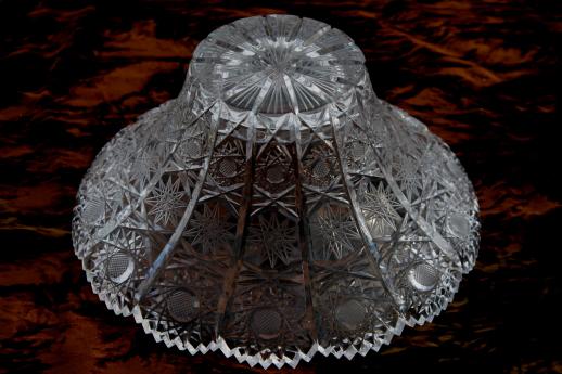 photo of Queen Lace vintage Bohemia crystal glass bowl, Queen's lace star flower glass #4