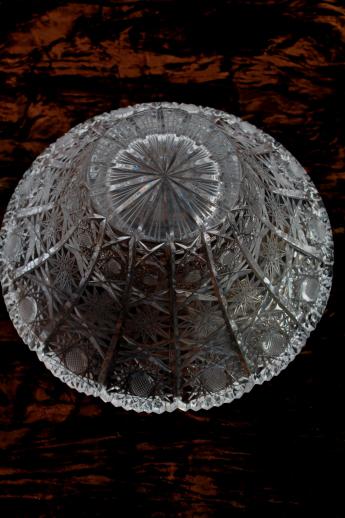 photo of Queen Lace vintage Bohemia crystal glass bowl, Queen's lace star flower glass #5